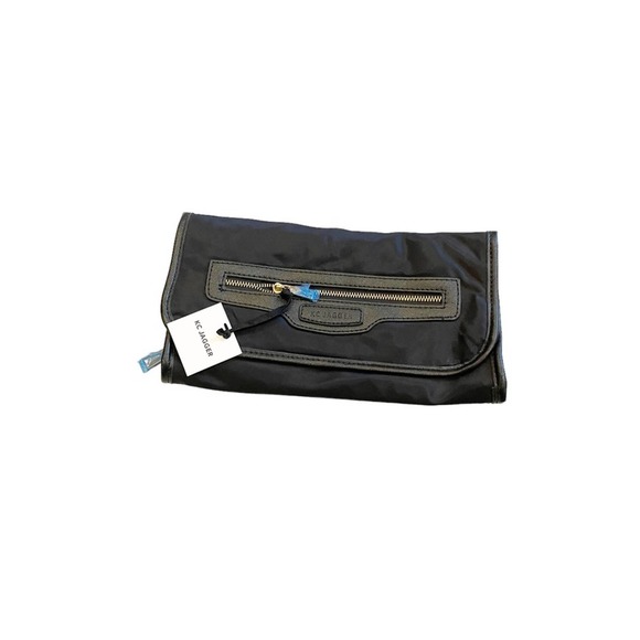 NWT KC Jagger Envelope Makeup Travel Clutch Black Velcro - Picture 7 of 7